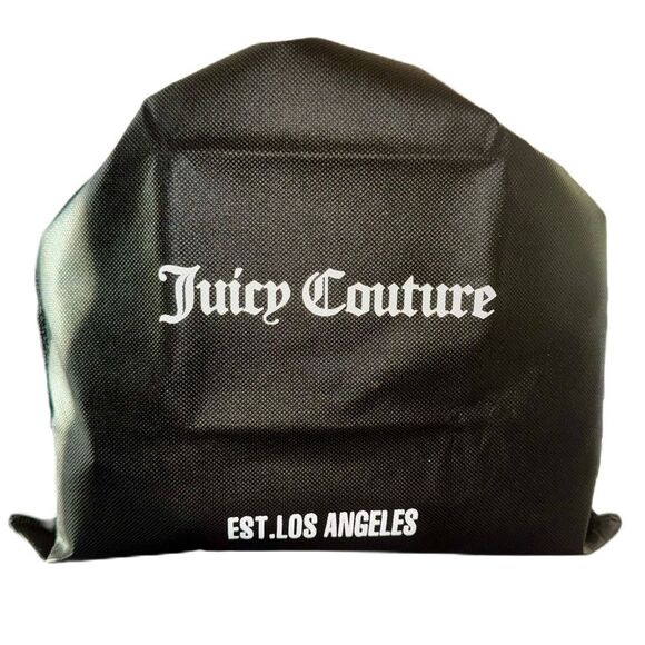 Juicy Couture Black Velour Hollyhock Chain Link Strap Shoulder Bag w/ Mini Pouch - Picture 16 of 16